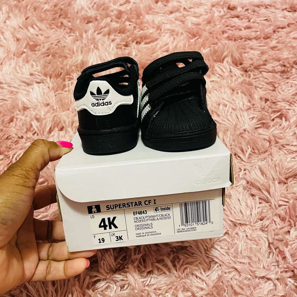 Toddler Adidas Superstar EL I size 4. NEW IN BOX w/O TAGS! NEVER WORN!